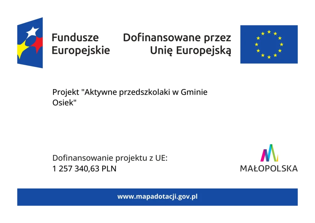 baner dofinansowania projekt aktywne przedszkole